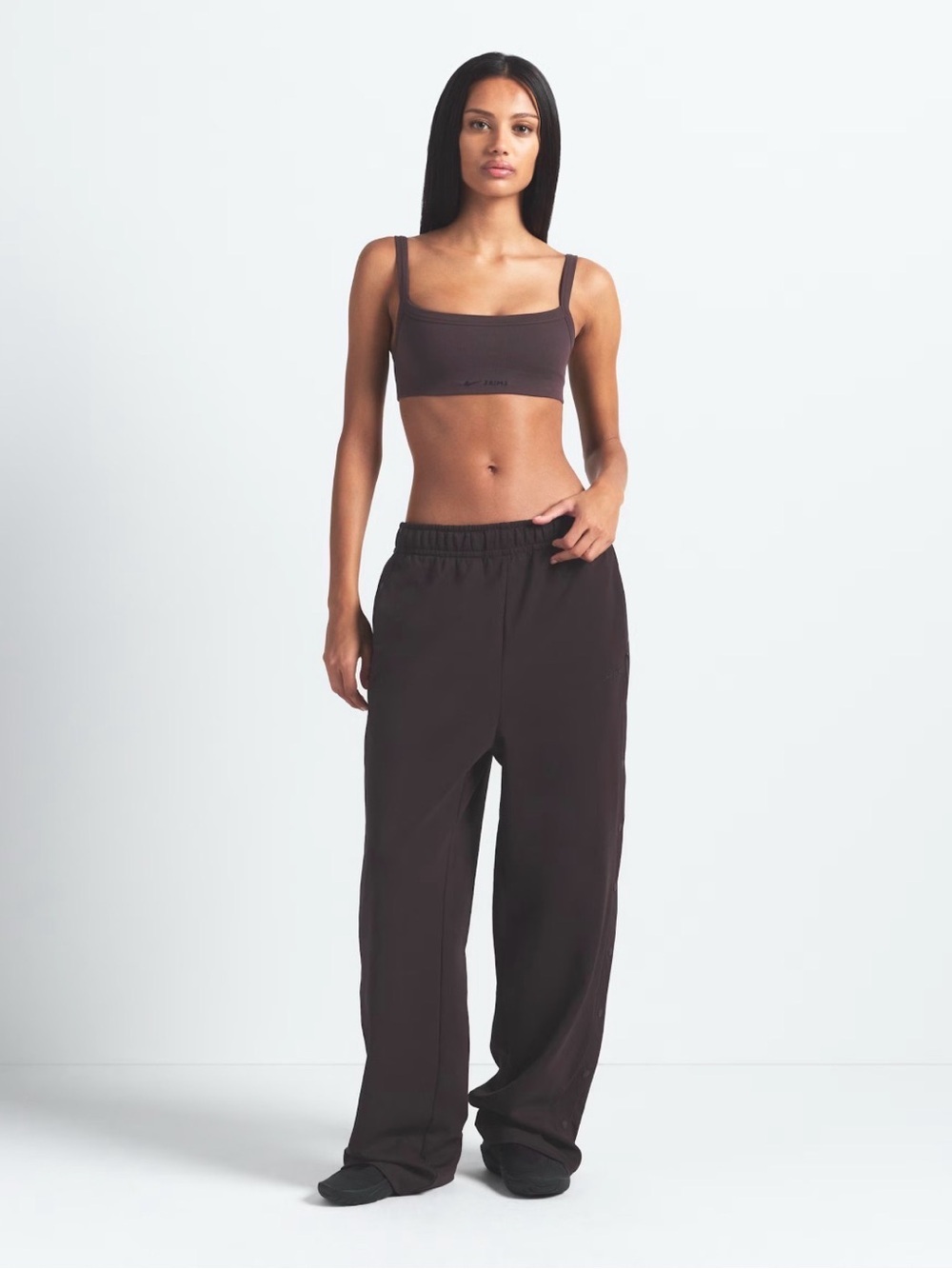 NEW SKIMS X NIKE MATTE TRICOT SIDE SNAP PANTS